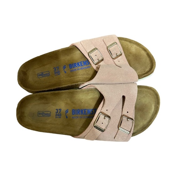 Birkenstock Women's Sandals in Light Pink and Brown - Picture 6 of 6